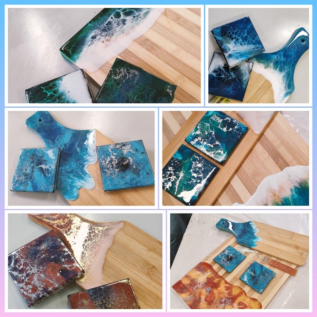 Auckland resin workshops and resin bread boards