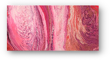 acrylic flow pouring art pink flow