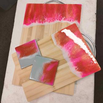 resin classes auckland cheeseboards floral and fruit